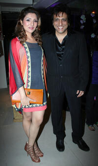 Namrata Ahuja and Govinda at the launch of fashion designer Vikram Phadnis' Malaga flagship store.