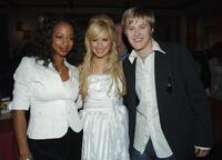 Monique Coleman, Ashley Tisdale and Lucas Grabeel at the after party of the DVD launch of "High School Musical."