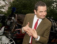Rowan Atkinson at 59th street and 5th avenue in N.Y. to promote "Mr. Bean's Holiday."