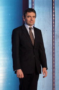 Rowan Atkinson on stage during the live broadcast of "Wetten dass..?" in Germany.