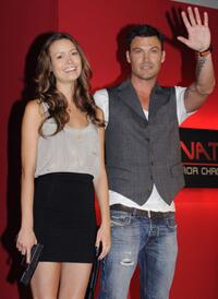 Summer Glau and Brian Austin Green at the press conference of "Terminator: The Sarah Connor Chronicles."