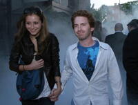 Seth Green and guest at the after party for the U.S. premiere of "Harry Potter And The Order Of The Phoenix".