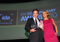 Angus Aynsley and Lucy Walker at the International Documentary Association's 26th Annual Awards in California.