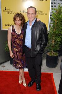 Jennifer Grey and her husband Clark Gregg at the 2002 IFP / West Los Angeles Film Festival Opening Night Gala.