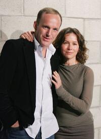 Clark Gregg and Jennifer Grey at the CBS Paramount UPN Showtime King World TCA Party.