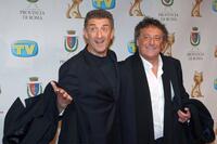 Ezio Greggio and Enzo Iacchetti at the Italian TV Awards "Telegatti."