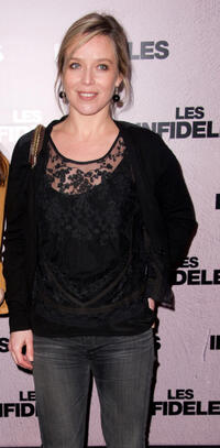Marie Guillard at the Paris premiere of "Les Infideles."