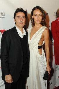 Yvan Attal and Maggie Q at the premiere of "New York, I Love You."