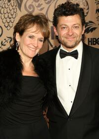 Lorraine Ashbourne and Andy Serkis at the HBO's post Emmy Awards reception.