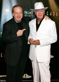 Clu Gulager and John Gulager at the premiere of the "Feast."