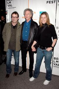 Jean Luc Ledue, Bob Gruen and Elizabeth Gregory at the premiere of "SqueezeBox" during the 2008 Tribeca Film Festival.
