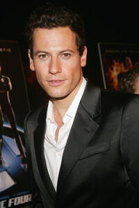 Ioan Gruffudd attends the premiere of "Fantastic Four" on Liberty Island.