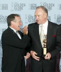 Gene Hackman and Robin Williams at the 60th Annual Golden Globe Awards.