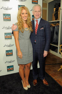 Danielle DeZao and Tim Gunn at the iPhone App Launch of "Love Is Not Abuse" in New York.