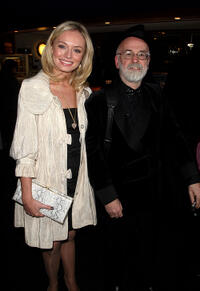 Laura Haddock and author Terry Pratchett at the world premiere of "The Colour Of Magic."