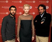 Edoardo Gabbriellini, Tilda Swinton and Luca Guadagnino at the premiere of "I Am Love" during the 2010 Sundance Film Festival.