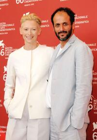 Tilda Swinton and Luca Guadagnino at the photocall of "Lo Sono L'Amore" during the 66th Venice Film Festival.