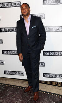 Damon Gupton at the after party of the "Clybourne Park" Broadway opening night.