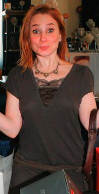 Vanessa Guedj at the "Espace Glamour Chic" gift lounge.