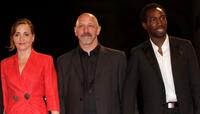Dominique Blanc, Patrick Mario and Cyril Guei at the premiere of "L'Autre" during the 65th Venice Film Festival.