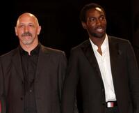 Patrick Mario and Cyril Guei at the premiere of "L'Autre" during the 65th Venice Film Festival.