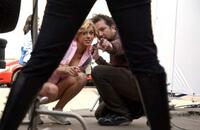 Adrianne Palicki and director Sebastian Gutierrez on the set of "Women in Trouble."