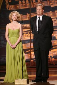 Carla Gugino and Jeff Daniels at the after party for the 61st Annual Tony Awards.