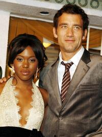 Claire-Hope Ashitey and Clive Owen at the premiere of "Children Of Men."