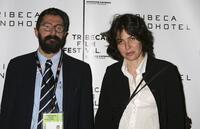 Producer Giovanni DiPasquale and Sabina Guzzanti at the press conference of "Viva Zapetero" during the 5th Annual Tribeca Film Festival.