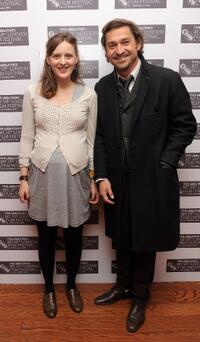 Mia Hansen-Love and Louis-Do de Lencquesaing at the premiere of "Father of My Children" during the Times BFI 53rd London Film Festival.