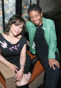 Rosie Perez and Lisa Gay Hamilton at the TAA Awards during the Tribeca Film Festival in New York City.