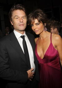Harry Hamlin and Lisa Renna at the after-party for "Marc Jacobs and Louis Vuitton".