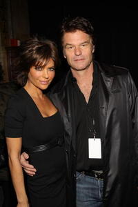 Harry Hamlin and Lisa Rinna at the Mercedes-Benz Fashion Week Fall 2008, attend The Heart Truth's Red Dress Collection fashion show.