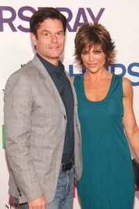Harry Hamlin and Lisa Rinna at the "Hairspray" premiere.