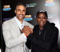Rick Fox and Arsenio Hall at the premiere of "Magic and Bird: A Courtship of Rivals."