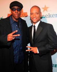 Arsenio Hall and Scott Sanders at the Los Angeles premiere of "Black Dynamite."
