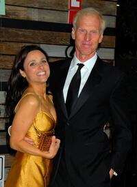 Julia Louis-Dreyfus and Brad Hall at the EMA & E! Golden Green after party.