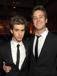 Andrew Garfield and Armie Hammer Jr. at the 22nd Annual Palm Springs International Film Festival Awards Gala.