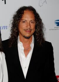 Kirk Hammett at the Les Paul's 95th Birthday party.