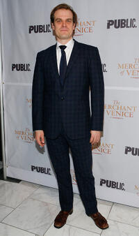 David Harbour at the after party of the opening night of "Merchant Of Venice" in New York.