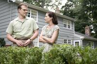 David Harbour as Shep Campbell and Kathryn Hahn as Milly Campbell in "Revolutionary Road."