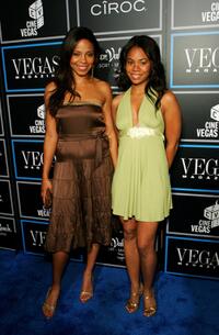 Sanaa Lathan and Regina Hall at the Vegas Magazine 3rd Anniversary Party.