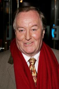 Robert Hardy at the London premiere of "Harry Potter And The Goblet Of Fire."