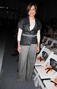 Mariska Hargitay at the Mercedes-Benz Fashion Week Fall 2008, attends the Lela Rose Fall 2008 fashion show.