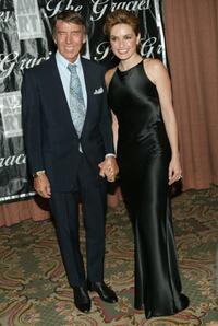 Mickey Hargitay and his daughter Mariska Hargitay at the 2004 American Women in Radio and Television Gracie Allen Awards gala.