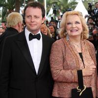 Frederic Auburtin and Gena Rowlands at the screening of "Paris je t'aime" during the 59th edition of the International Cannes Film Festival.