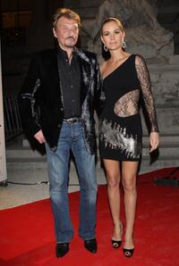 Johnny Hallyday and Laeticia Hallyday at the Patrick Demarchelier's exhibition Party.