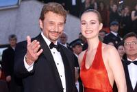 Johnny Hallyday and wife Laetitia at the 51st Cannes film festival.