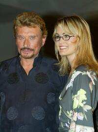 Johnny Hallyday and Laeticia Hallyday at the screening of "L'homme du train" during the 59th Venice Film Festival.