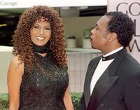Pam Grier and Keven Evans at the 55th Annual Golden Globe Awards.